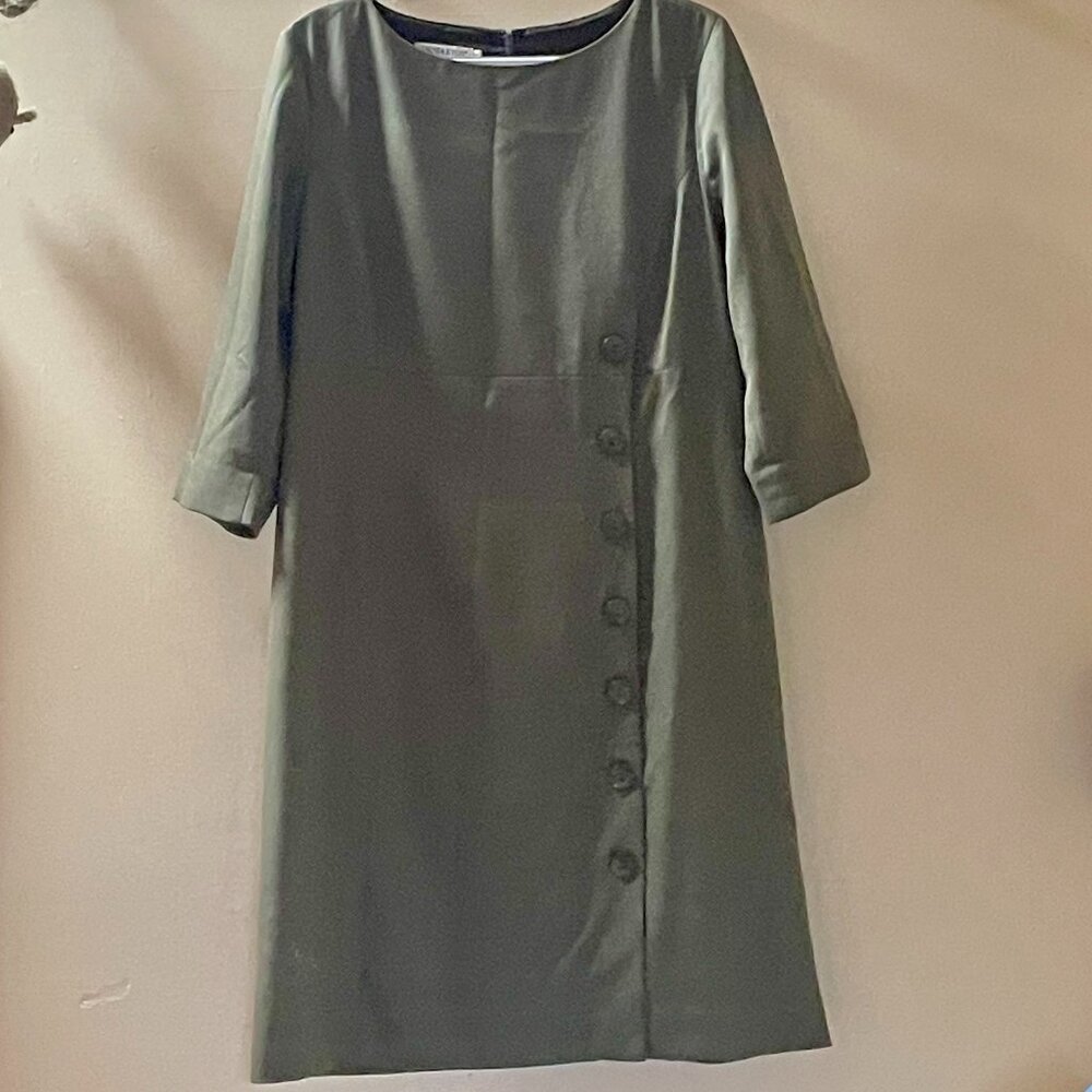 Womens Pendleton Green Wool Dress Sz 14